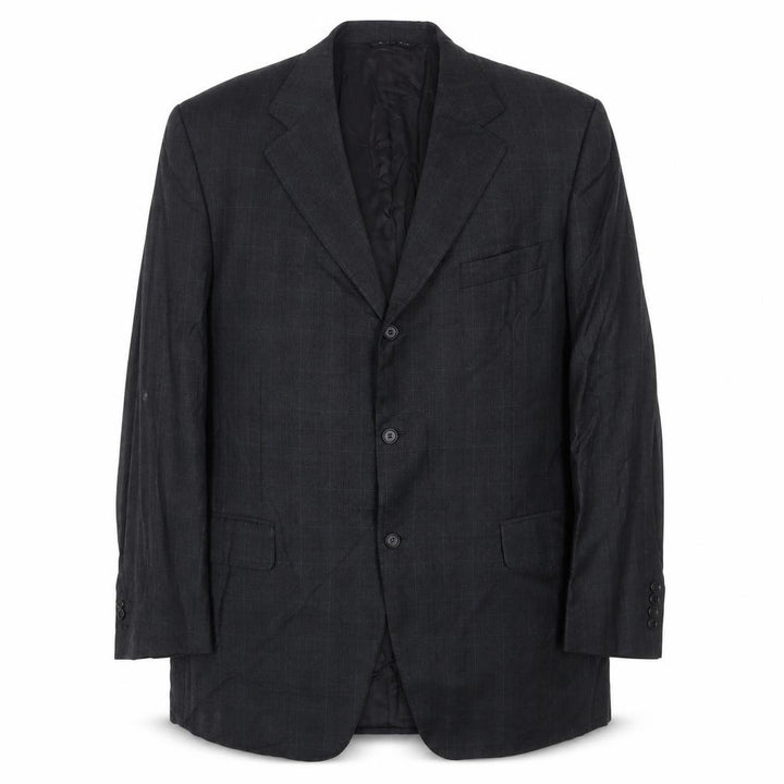 Canali Mens Grey Wool Jacket Suit Jacket Size 44 Regular