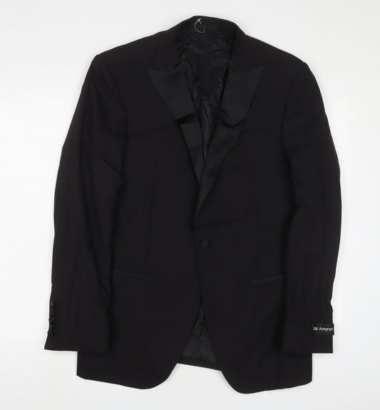 Autograph Mens Black Wool Jacket Suit Jacket Size 40 Regular