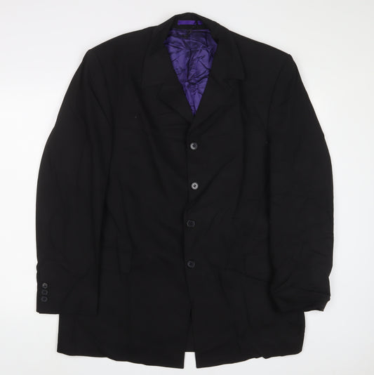 Burton Mens Black Polyester Jacket Suit Jacket Size 44 Regular