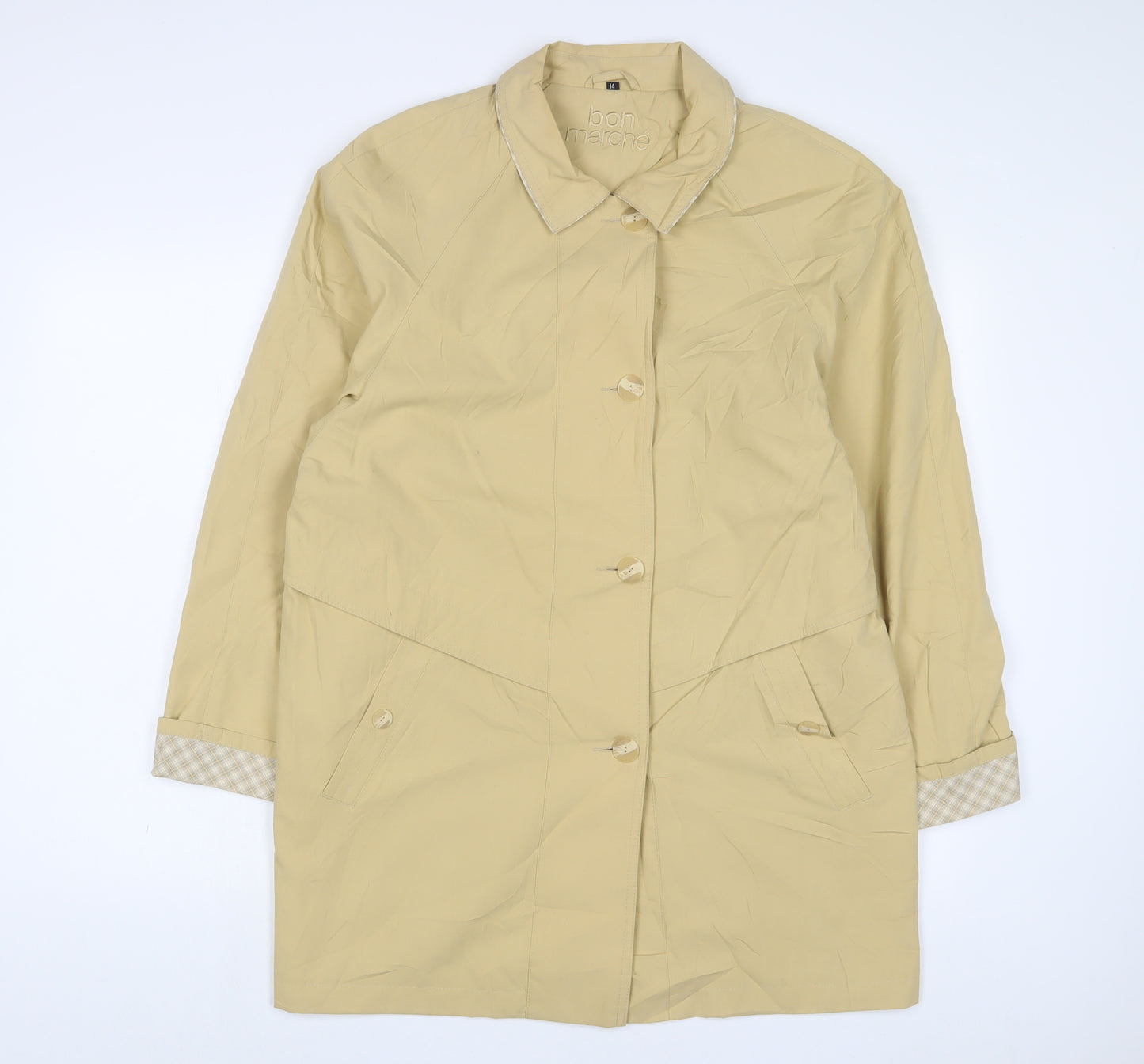 Bonmarché Womens Yellow Jacket Size 14 Button