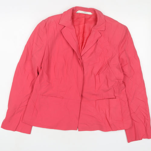 Marks and Spencer Womens Pink Jacket Blazer Size 14 Button