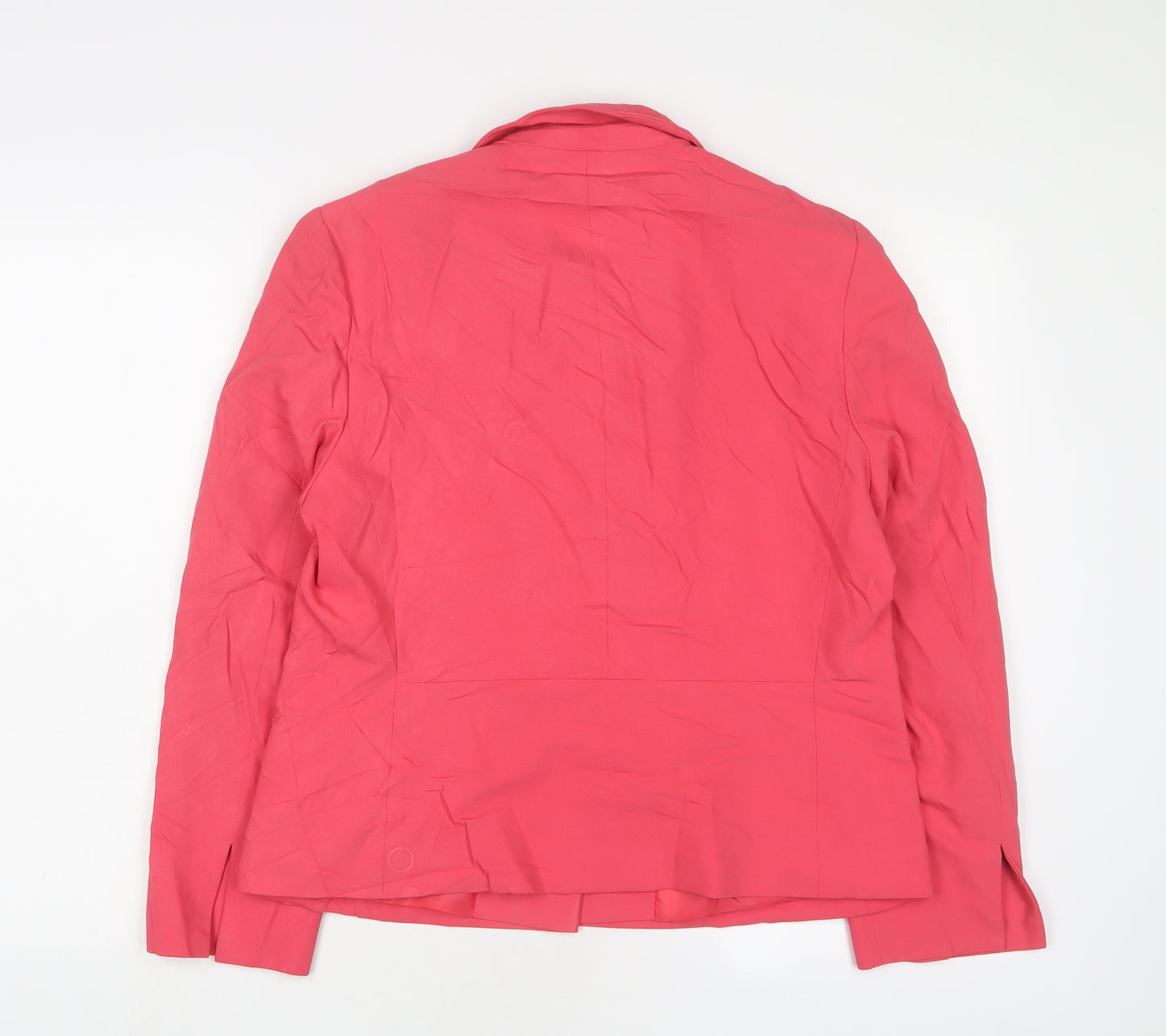 Marks and Spencer Womens Pink Jacket Blazer Size 14 Button