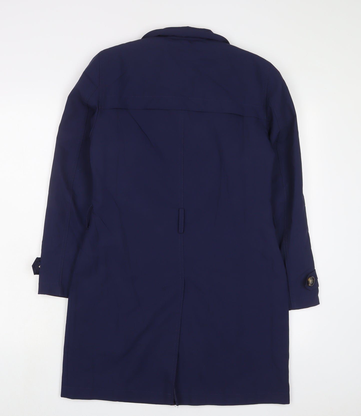 Marks and Spencer Womens Blue Overcoat Coat Size 8 Button