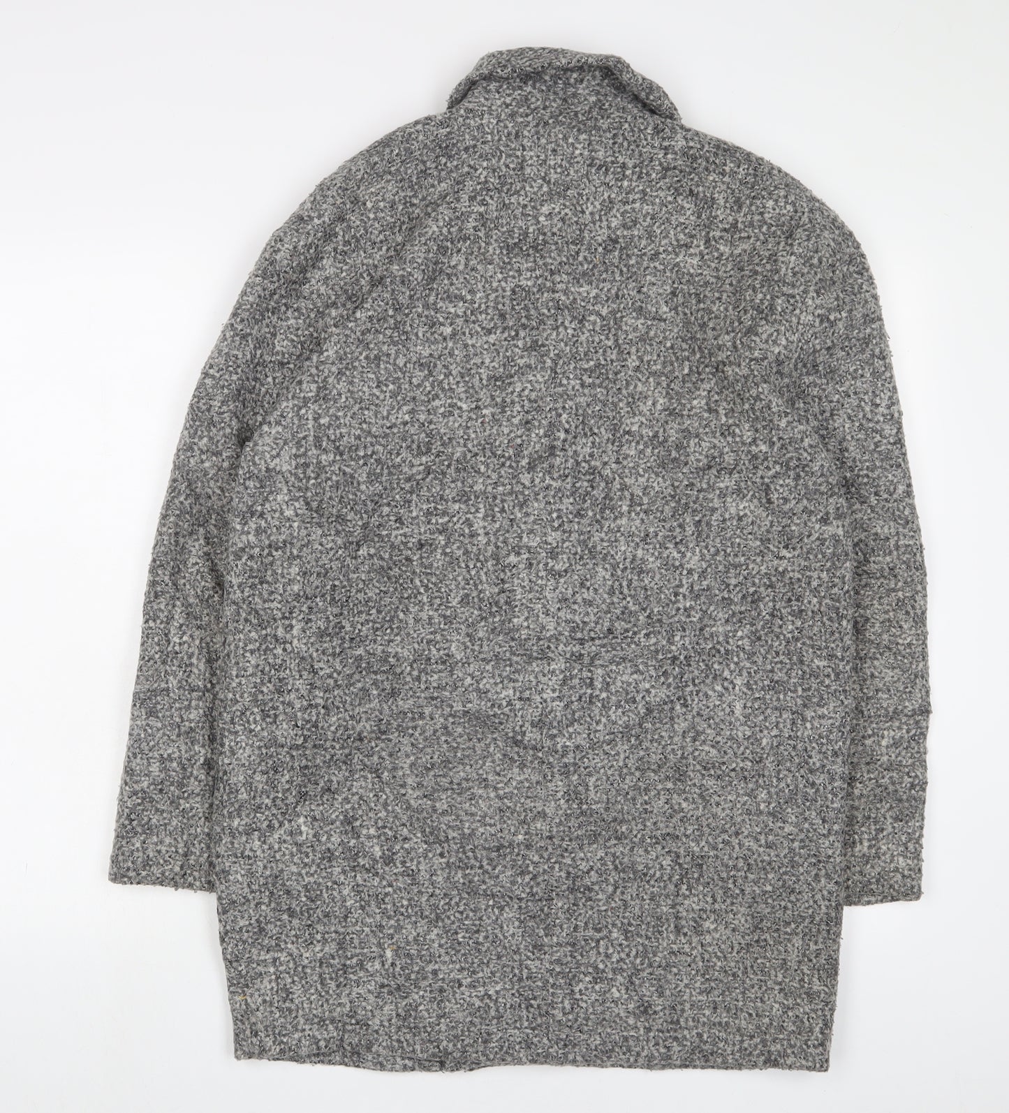 Topshop Womens Grey Jacket Coat Size 8 Zip