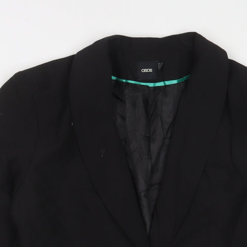 ASOS Womens Black Jacket Blazer Size 12 Button