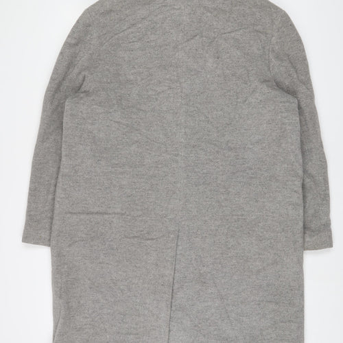 NEXT Womens Grey Overcoat Coat Size 12 Button