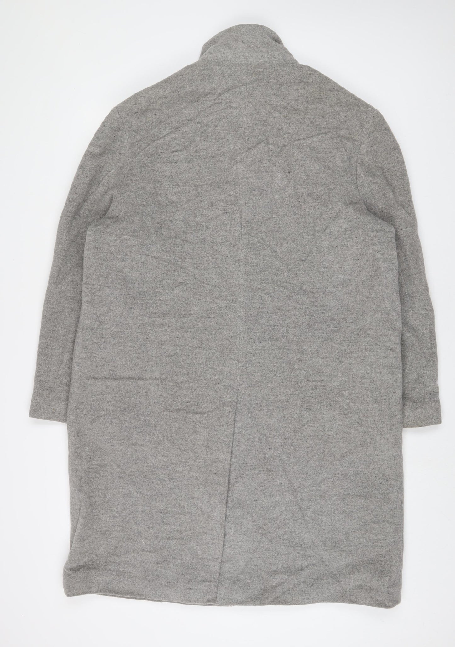 NEXT Womens Grey Overcoat Coat Size 12 Button