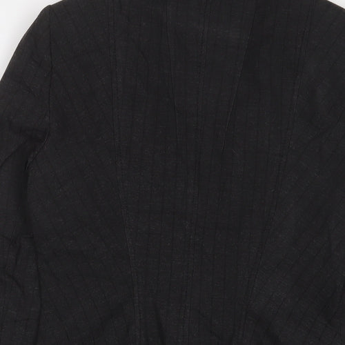 NEXT Womens Grey Striped Jacket Blazer Size 8 Button