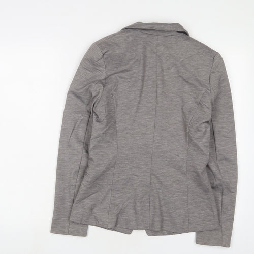 H&M Womens Grey Jacket Blazer Size 8 Button