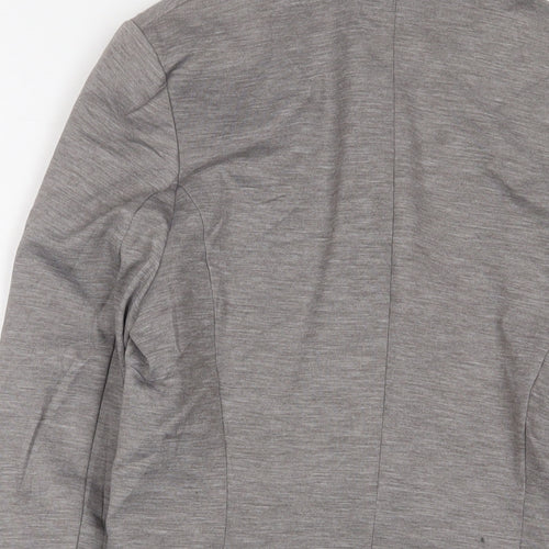 H&M Womens Grey Jacket Blazer Size 8 Button