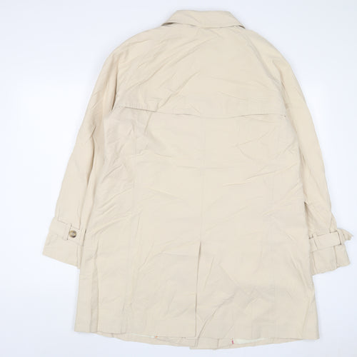 Fuchs Schmitt Womens Beige Overcoat Coat Size 16 Button