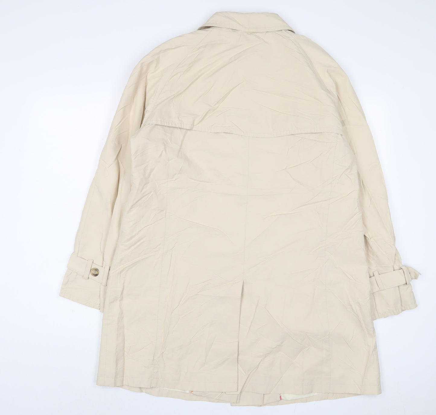 Fuchs Schmitt Womens Beige Overcoat Coat Size 16 Button