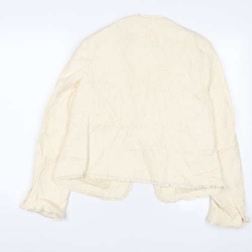 Marks and Spencer Womens Beige Jacket Blazer Size 12 Hook & Eye