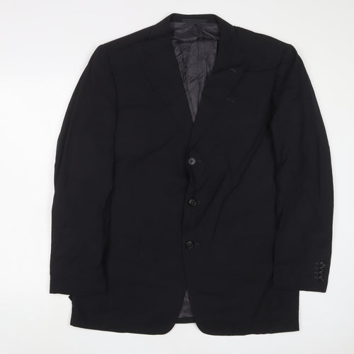 Ermenegildo Zegna Mens Black Wool Jacket Suit Jacket Size 42 Regular