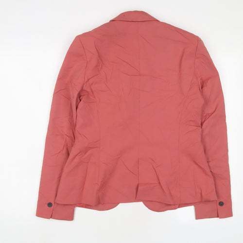 Zara Womens Pink Jacket Blazer Size 10 Button