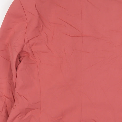 Zara Womens Pink Jacket Blazer Size 10 Button