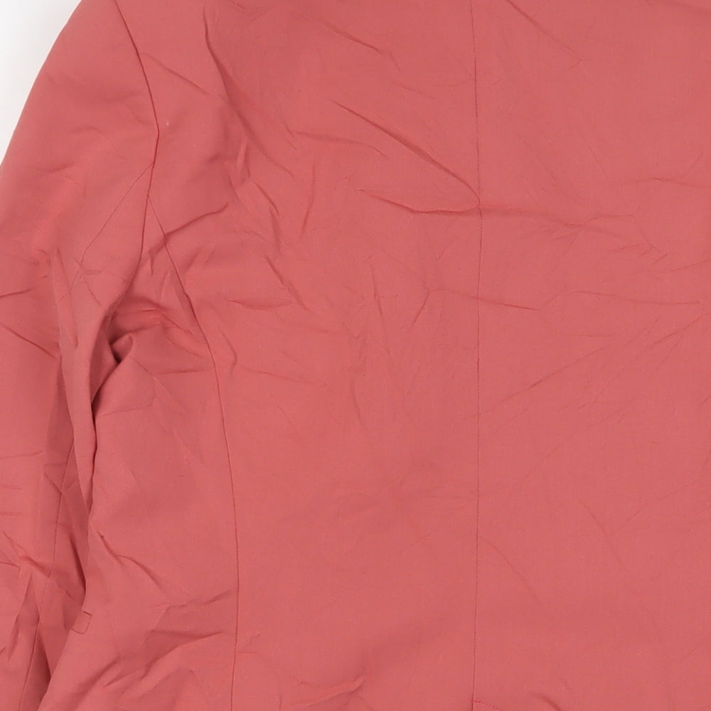 Zara Womens Pink Jacket Blazer Size 10 Button