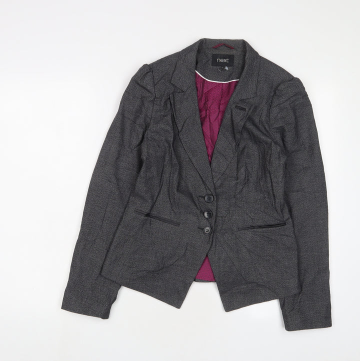 NEXT Womens Grey Jacket Blazer Size 10 Button