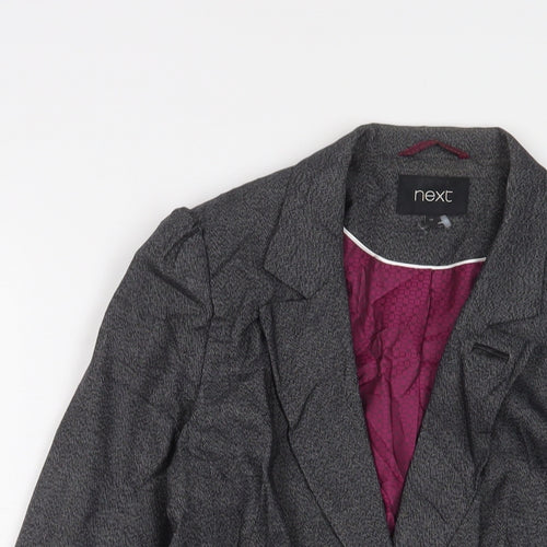 NEXT Womens Grey Jacket Blazer Size 10 Button