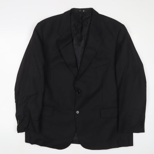 Harvey Malcom Mens Black Wool Jacket Suit Jacket Size 44 Regular