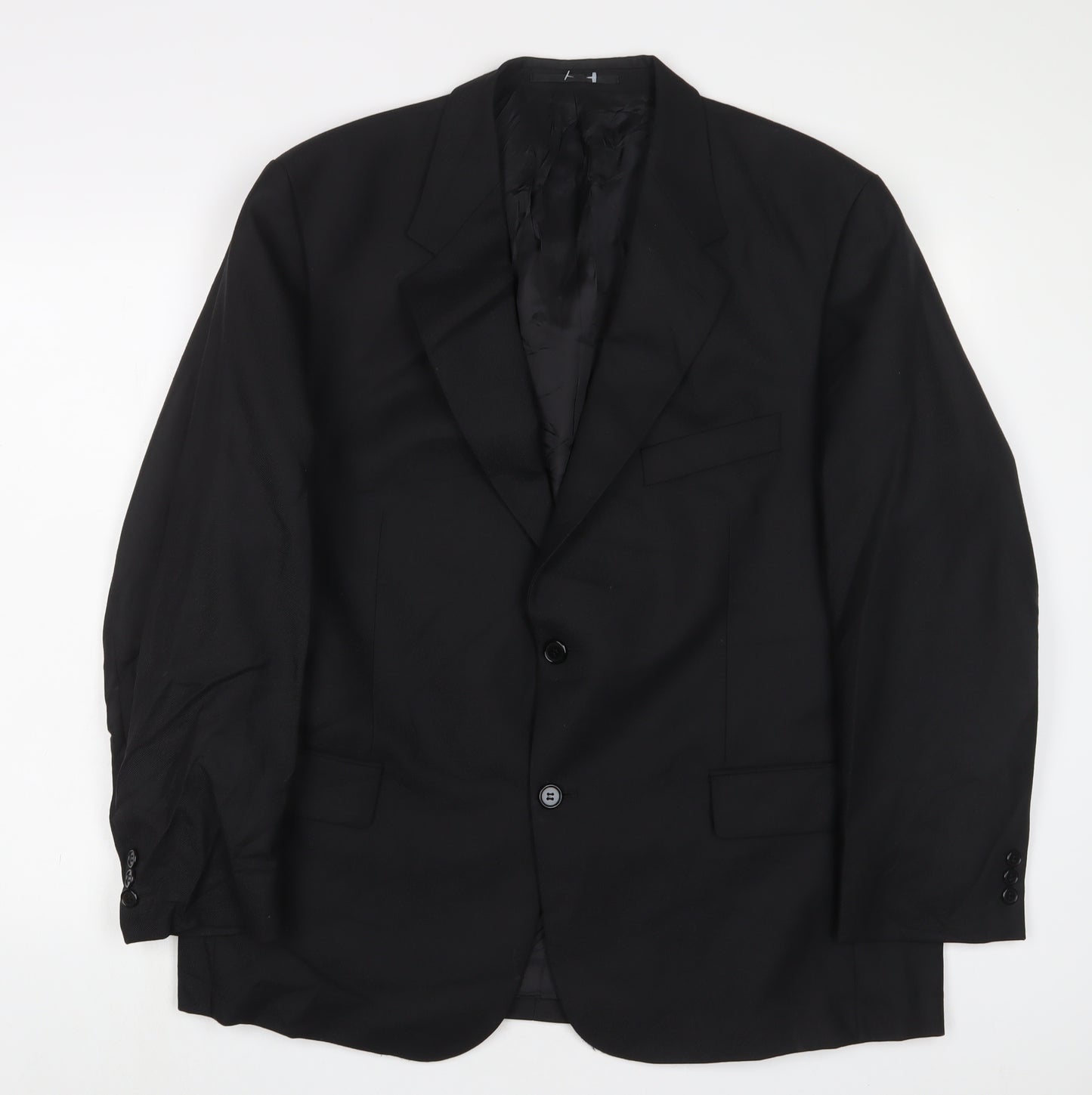 Harvey Malcom Mens Black Wool Jacket Suit Jacket Size 44 Regular