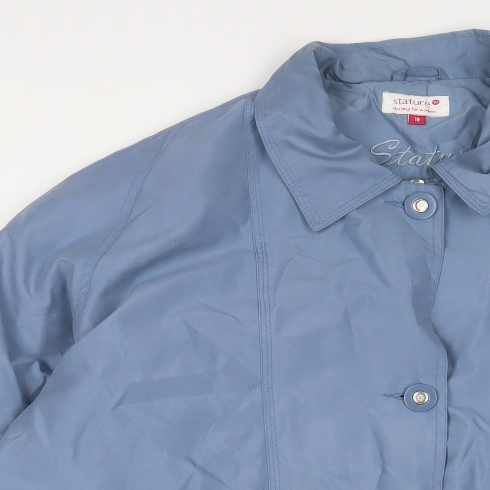 STATURE Womens Blue Jacket Size 18 Zip