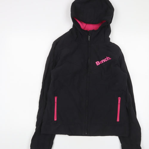 Bench Womens Black Jacket Size L Zip - Logo
