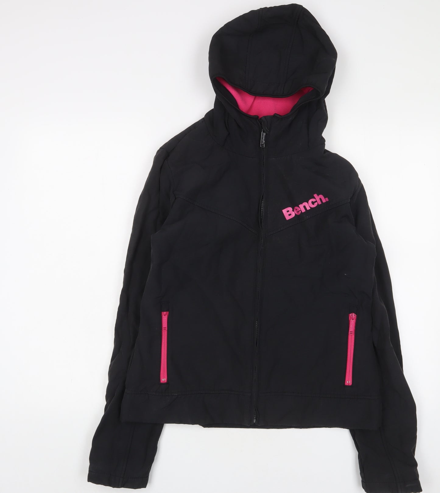 Bench Womens Black Jacket Size L Zip - Logo