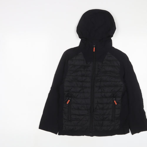 Zara Boys Black Jacket Size 8 Years Zip