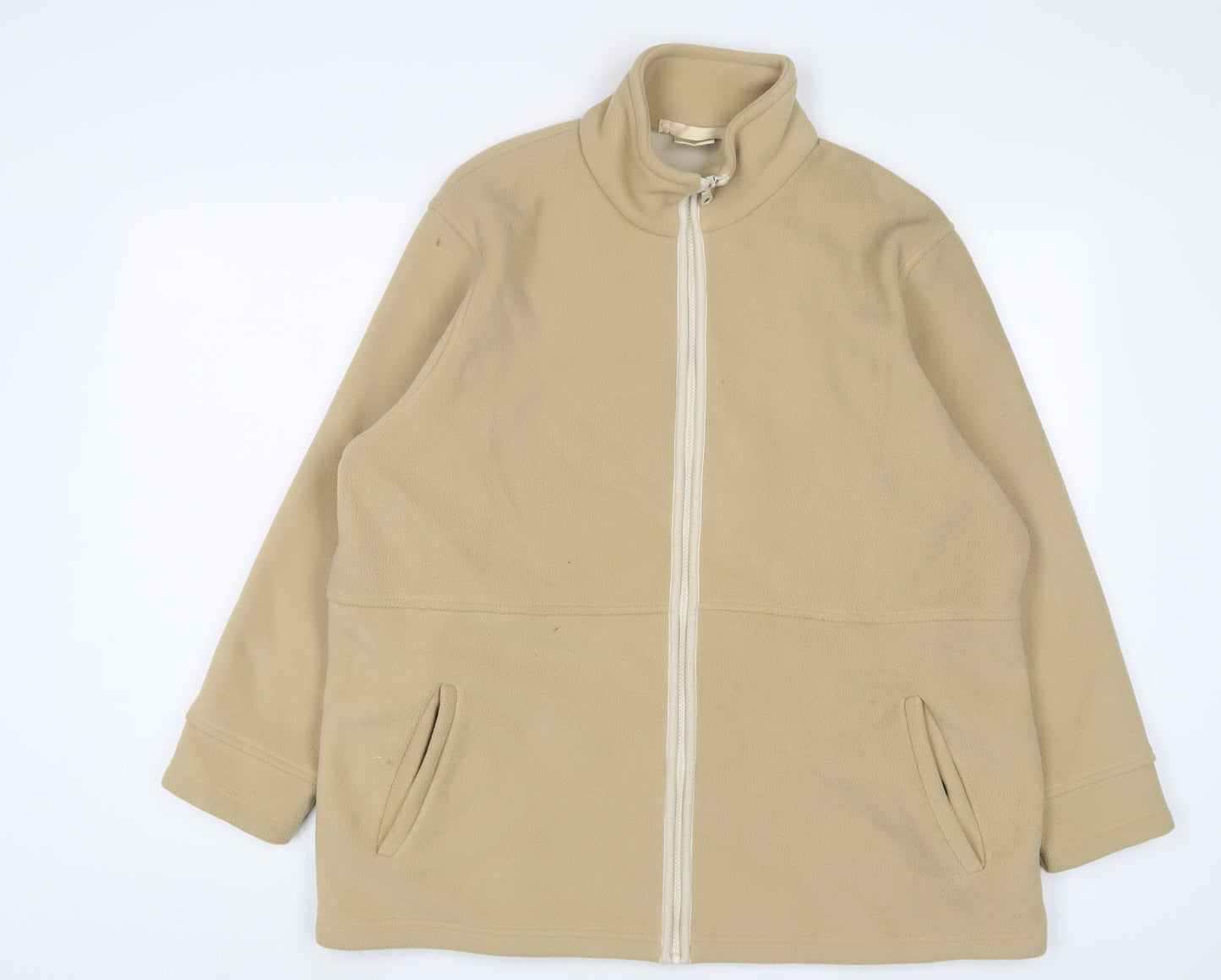 Classic Womens Beige Jacket Size 16 Zip