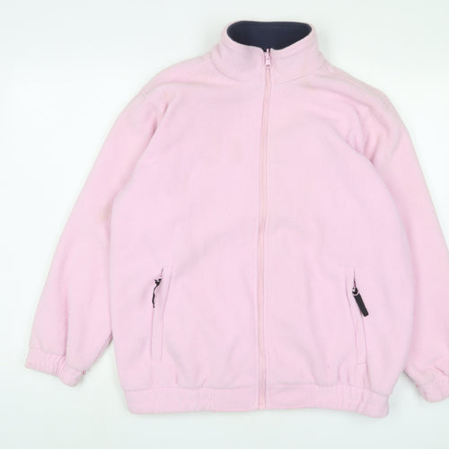 Being Casual Womens Pink Jacket Size 12 Zip