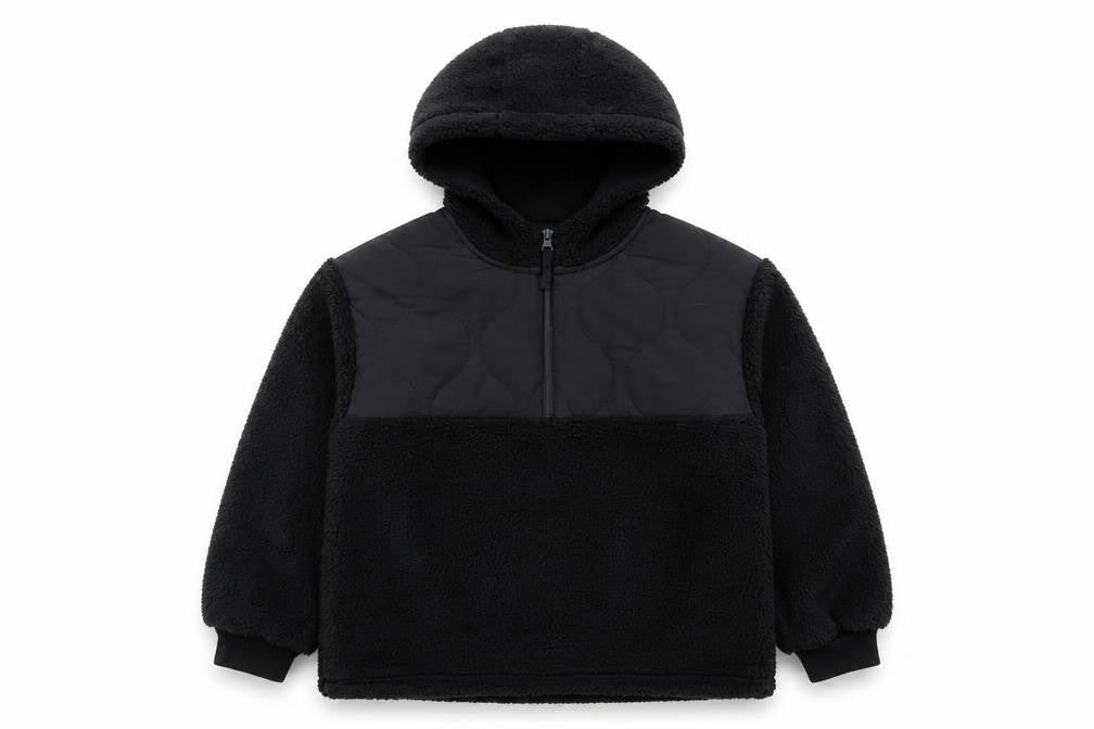 Front view of Next girls’ black jacket, size 9, years zip