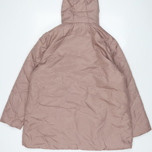 Anne De Lancay Womens Pink Jacket Coat Size L Zip