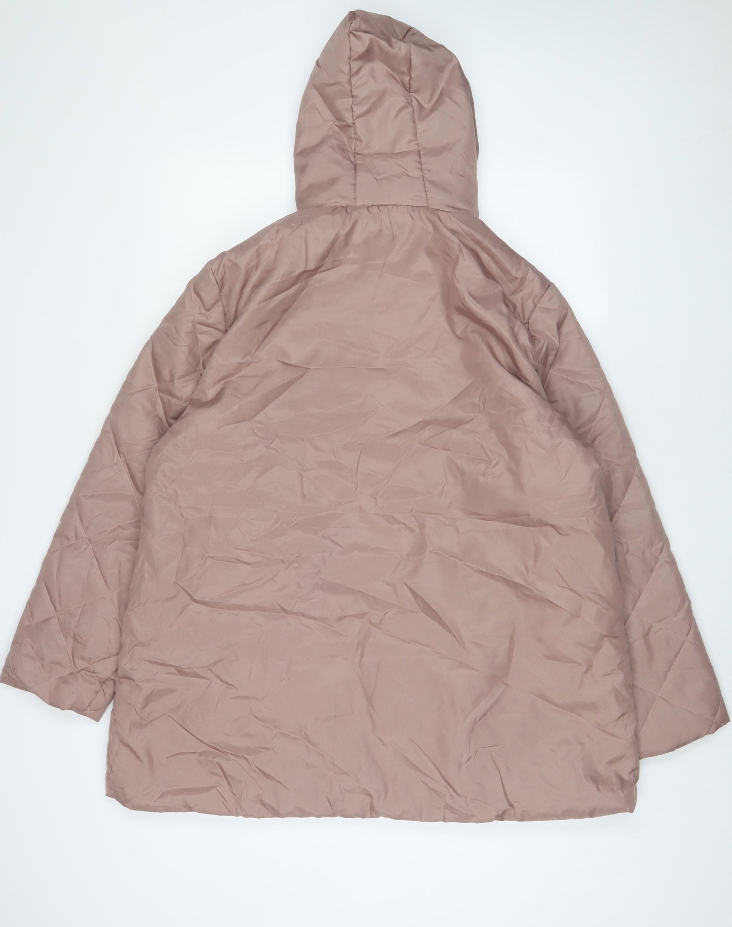 Anne De Lancay Womens Pink Jacket Coat Size L Zip
