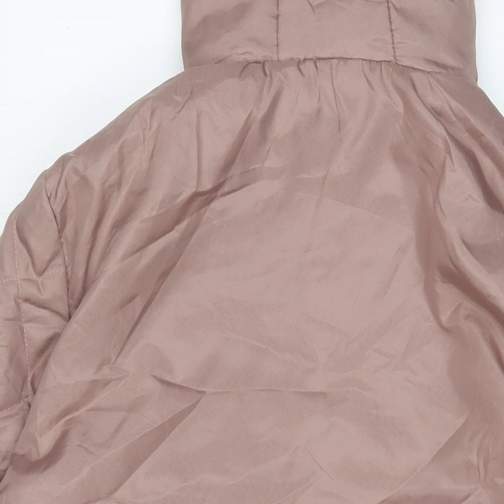Anne De Lancay Womens Pink Jacket Coat Size L Zip