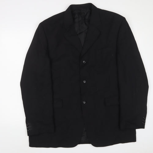 Jonathan Adams Mens Black Polyester Jacket Suit Jacket Size 44 Regular