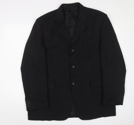 Jonathan Adams Mens Black Polyester Jacket Suit Jacket Size 44 Regular