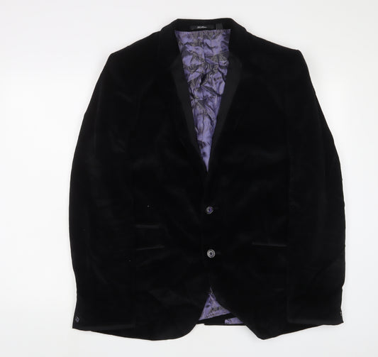 Ted Baker Mens Black Cotton Jacket Suit Jacket Size 42 Regular