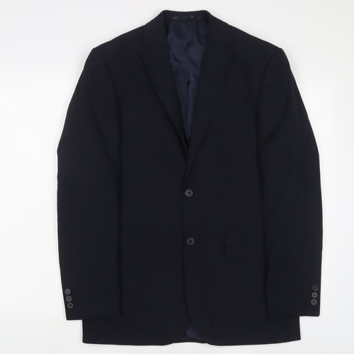 Debenhams Mens Blue Polyester Jacket Suit Jacket Size 36 Regular