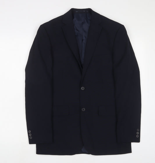 Debenhams Mens Blue Polyester Jacket Suit Jacket Size 36 Regular