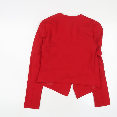 H&M Womens Red Jacket Blazer Size 6
