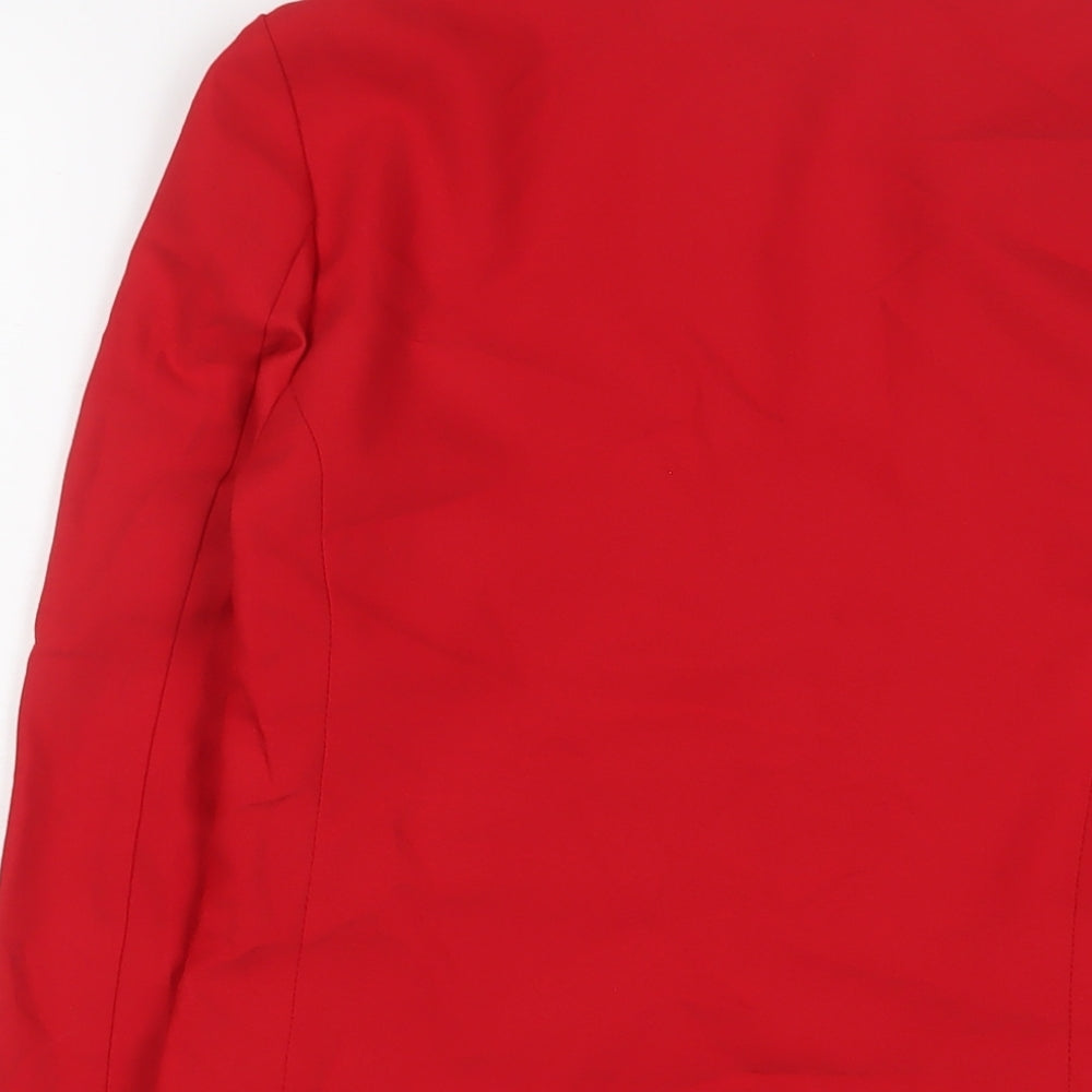 H&M Womens Red Jacket Blazer Size 6
