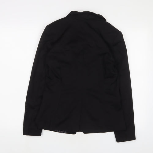 H&M Womens Black Jacket Blazer Size 12 Button
