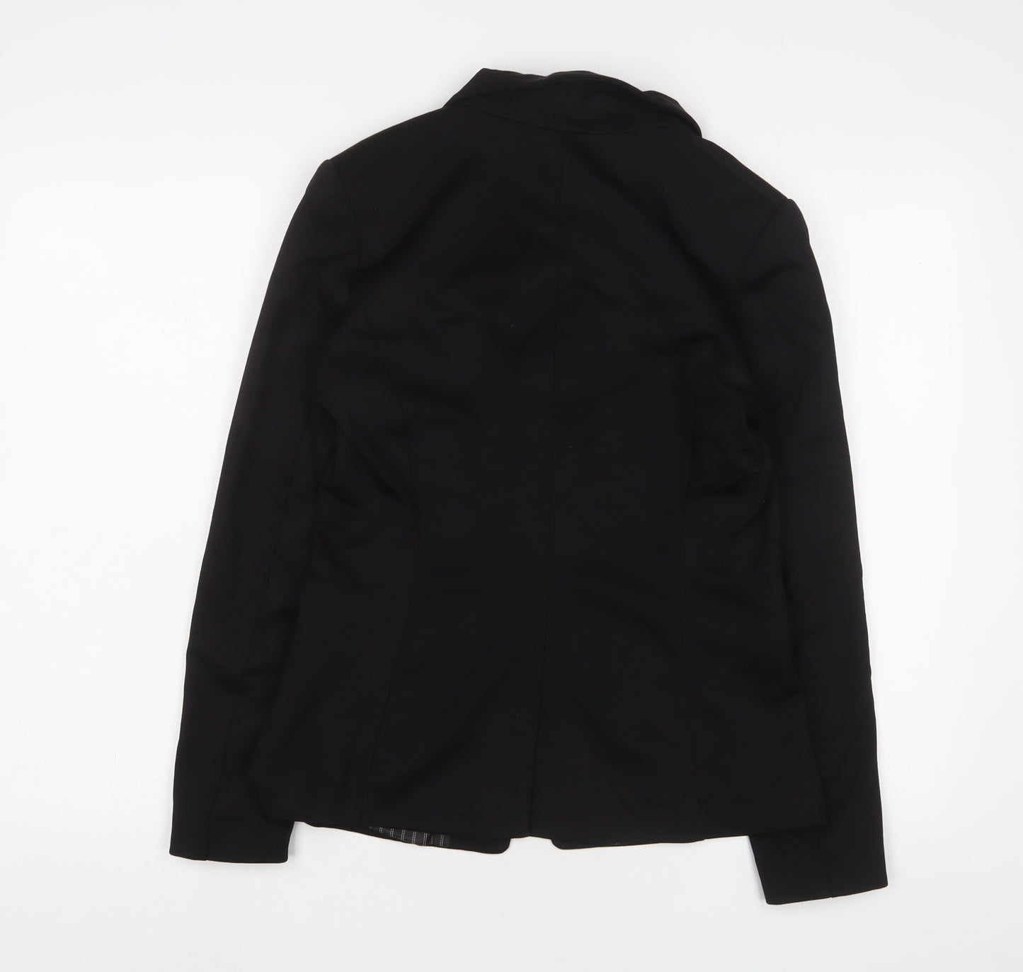 H&M Womens Black Jacket Blazer Size 12 Button