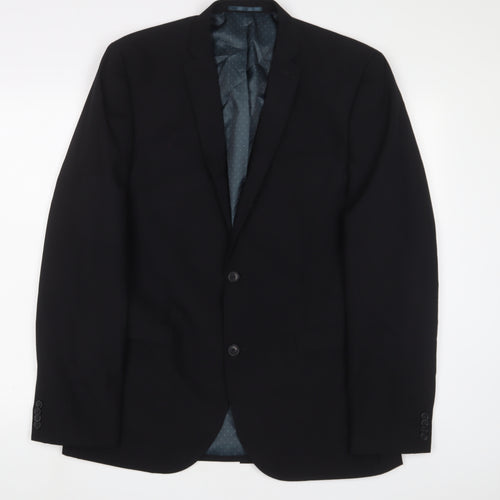 NEXT Mens Black Wool Jacket Suit Jacket Size 40 Regular