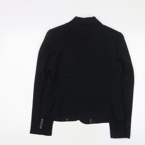 Marks and Spencer Womens Black Jacket Blazer Size 12 Button