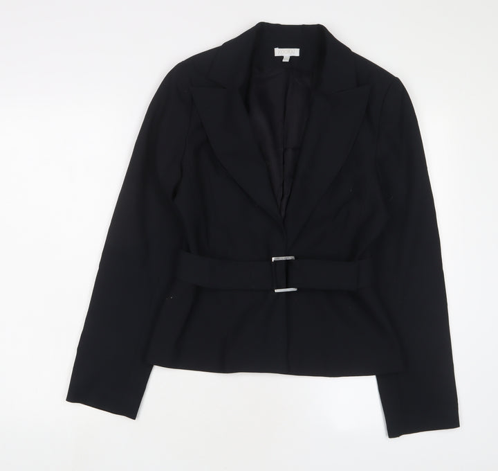 Kookai Womens Black Jacket Blazer Size 12 Button