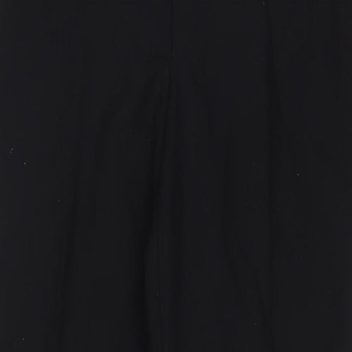 St Michael Mens Black Wool Trousers Size 34 in L33 in Regular Hook & Eye - Long Leg