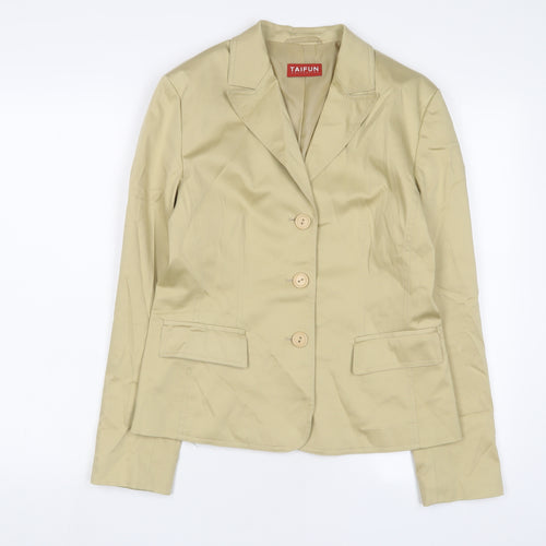 Taifun Womens Beige Jacket Blazer Size 12 Zip