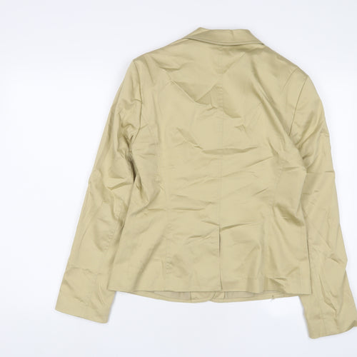 Taifun Womens Beige Jacket Blazer Size 12 Zip